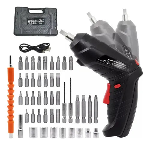 Destornillador Inalámbrico Power Fix  Recargable 47 piezas