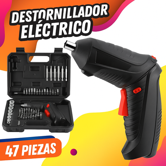 Destornillador Inalámbrico Power Fix  Recargable 47 piezas